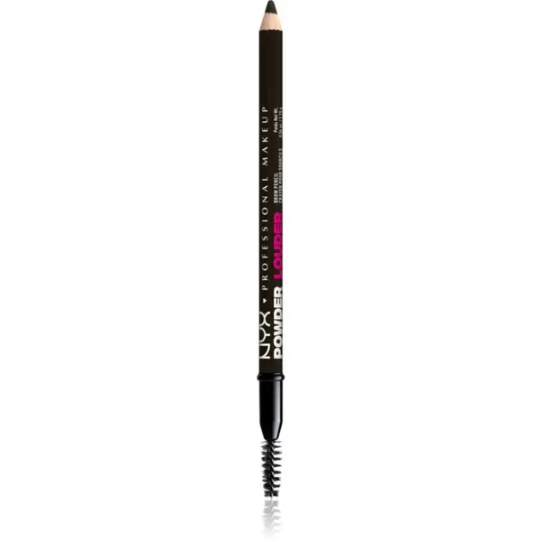 NYX Professional Makeup NYX Professional Makeup Powder Louder olovka za obrve sa četkicom nijansa Black 1 kom