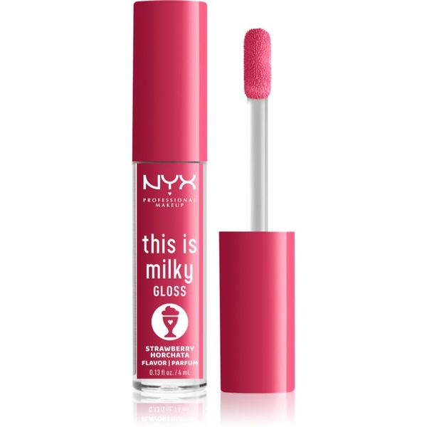 NYX Professional Makeup NYX Professional Makeup This is Milky Gloss Milkshakes hidratantno sjajilo za usne s mirisom nijansa 10 Strawberry Horchata 4 ml