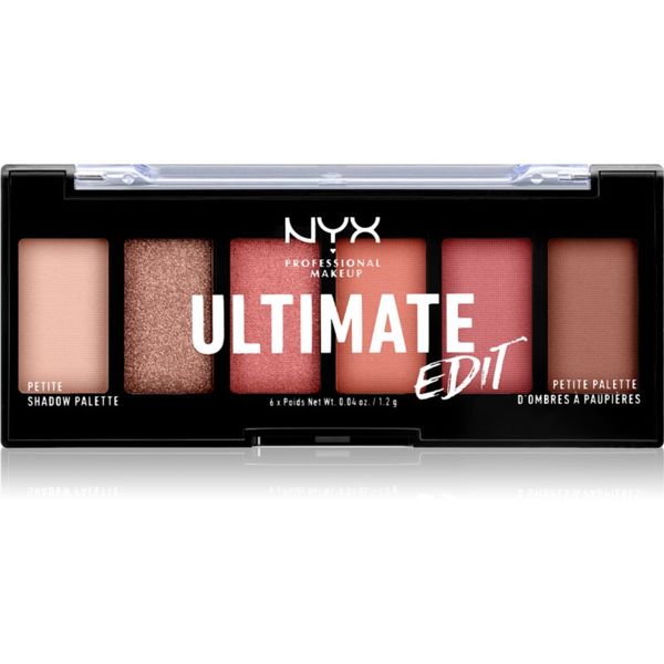 NYX Professional Makeup NYX Professional Makeup Ultimate Edit Petite Shadow paleta sjenila za oči nijansa 01 Warm Neutrals 6x1.2 g