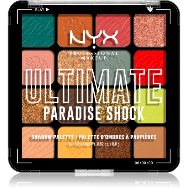 NYX Professional Makeup NYX Professional Makeup Ultimate Shadow Palette sjenilo za oči nijansa Paradise Shock 16 kom