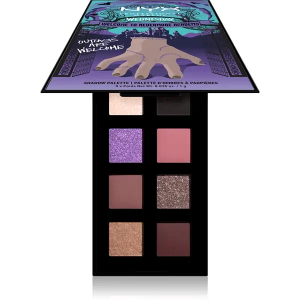 NYX Professional Makeup NYX Professional Makeup Wednesday The Nevermore Academy Palette paleta sjenila za oči 8 boja 8x1 g