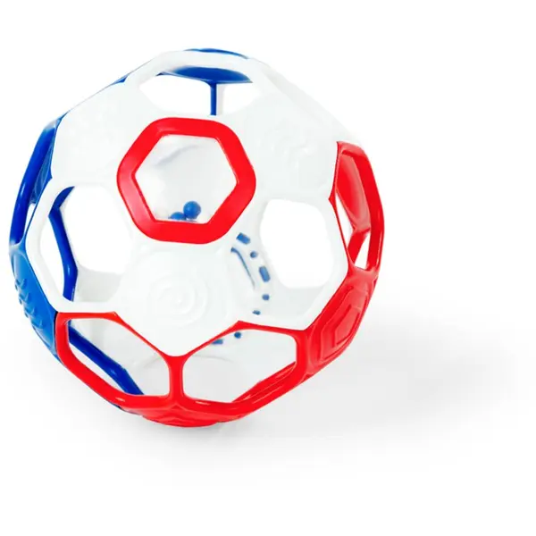 Oball Oball Rattle Goals™ senzorna loptica Red, White & Blue 0m+ 1 kom