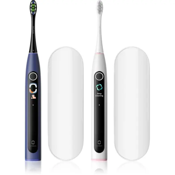 OClean Oclean X Lite Set Duo pack sonična četkica za zube DUOPACK s putnom torbicom Dark Blue+Grey