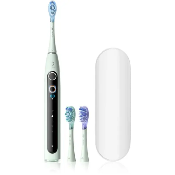 OClean Oclean X Pro 20 Set sonična četkica za zube + 2 zamjenske glave s putnom torbicom Green
