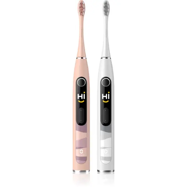 OClean Oclean X10 Set sonična električna četkica za zube DUOPACK Pink & Silver