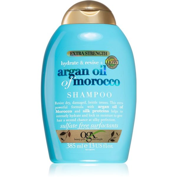 OGX OGX Argan Oil Of Morocco Extra Strenght obnavljajući šampon za vrlo oštećenu i lomljivu kosu 385 ml