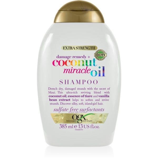 OGX OGX Coconut Miracle Oil šampon za jačanje oštećene kose s kokosovim uljem 385 ml
