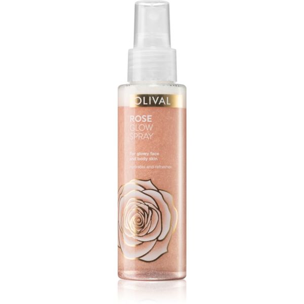 Olival Olival Rose Glow posvjetljujući sprej za lice i tijelo sa šljokicama 100 ml