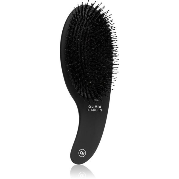 Olivia Garden Olivia Garden Black Label CURVE Board&Nylon bristles četka za kosu s čekinjama divlje svinje 1 kom
