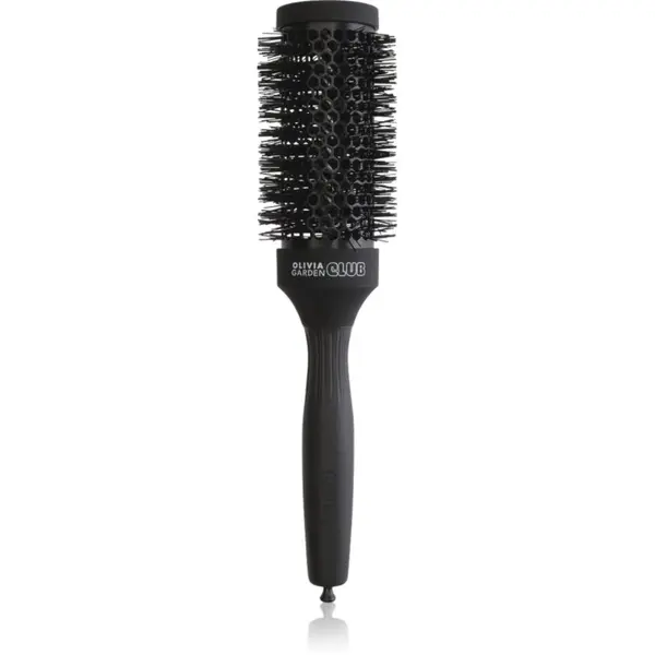 Olivia Garden Club Olivia Garden Club The Glow Blowout Ceramic Round Brush Black okrugla četka za kosu M 1 kom