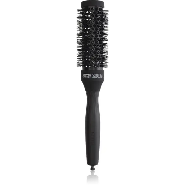 Olivia Garden Club Olivia Garden Club The Glow Blowout Ceramic Round Brush Black okrugla četka za kosu S 1 kom