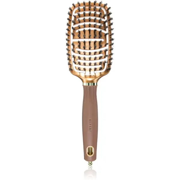 Olivia Garden Olivia Garden Expert Flex ravna četka s čekinjama divlje svinje Gold&Brown 1 kom