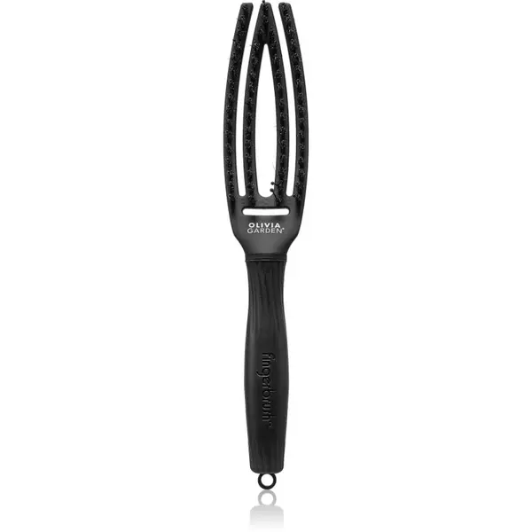 Olivia Garden Olivia Garden Fingerbrush Boar & Nylon četka za kosu s najlonskim i svinjskim čekinjama Full Black S 1 kom