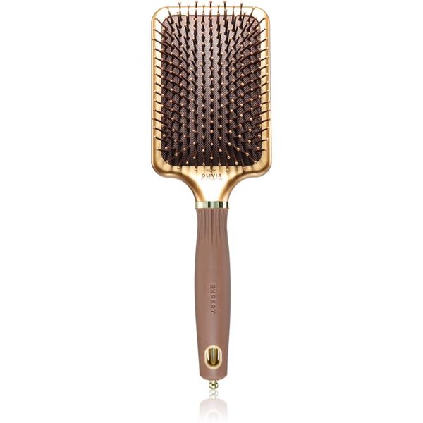 Olivia Garden Olivia Garden Rectangular Paddle četka za jednostavno raščešljavanje kose Gold&Brown 1 kom
