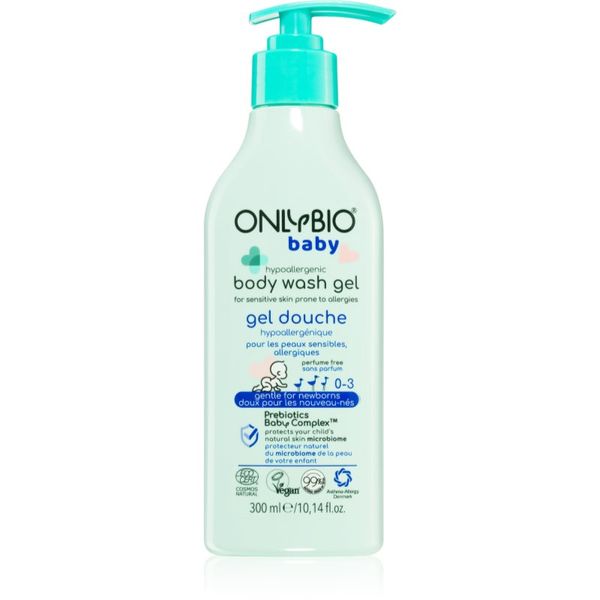 OnlyBio OnlyBio Baby Hypoallergenic hipoalergeni gel za tuširanje za djecu od rođenja 300 ml