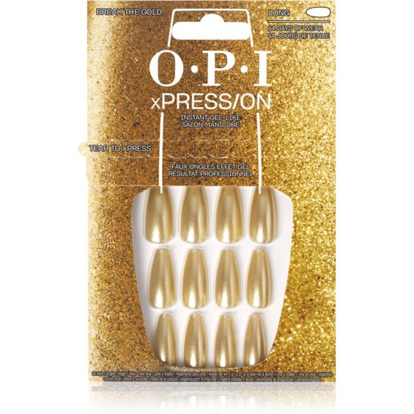 OPI OPI xPRESS/ON Umjetni nokti Break the Gold 30 kom