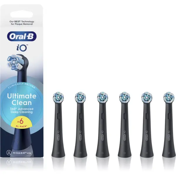 Oral-B Oral-B iO Ultimate Clean zamjenske glave za zubnu četkicu Black 6 kom