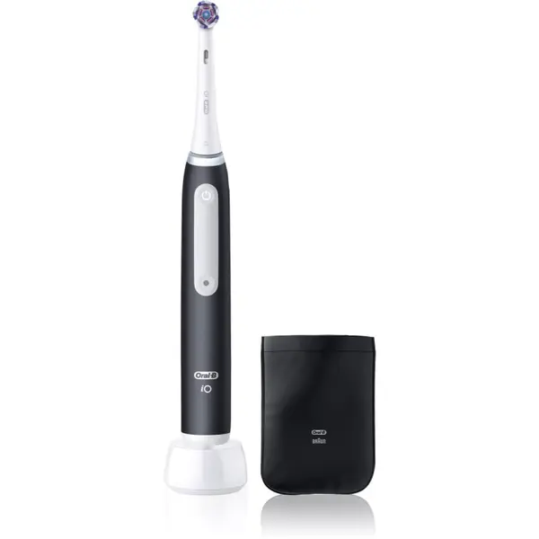 Oral-B Oral-B iO White Clean električna četkica za zube s etuijem za punjač Matte Black 1 kom