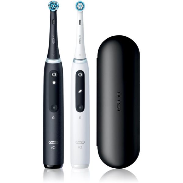 Oral B Oral B iO5 DUO električna četkica za zube s etuijem Black & White 2 kom