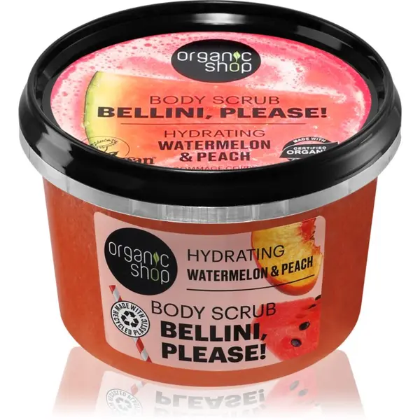 Organic Shop Organic Shop Bellini, please! hidratantni piling za tijelo parfemi watermelon & peach 250 ml