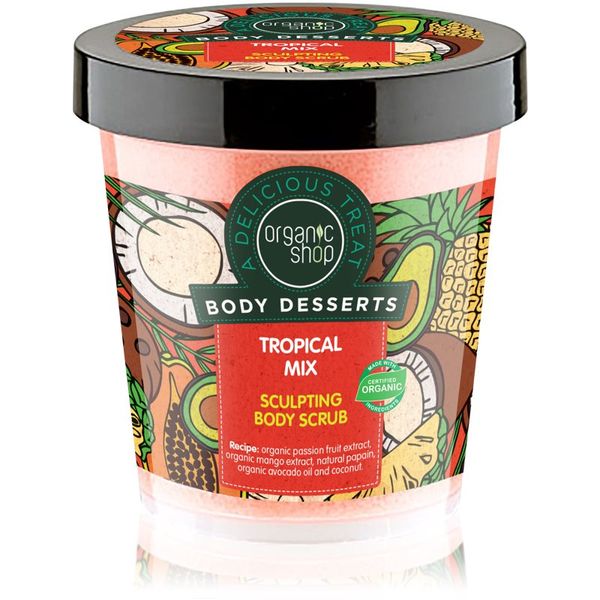 Organic Shop Organic Shop Body Desserts Tropical Mix piling za tijelo za mršavljenje 450 ml