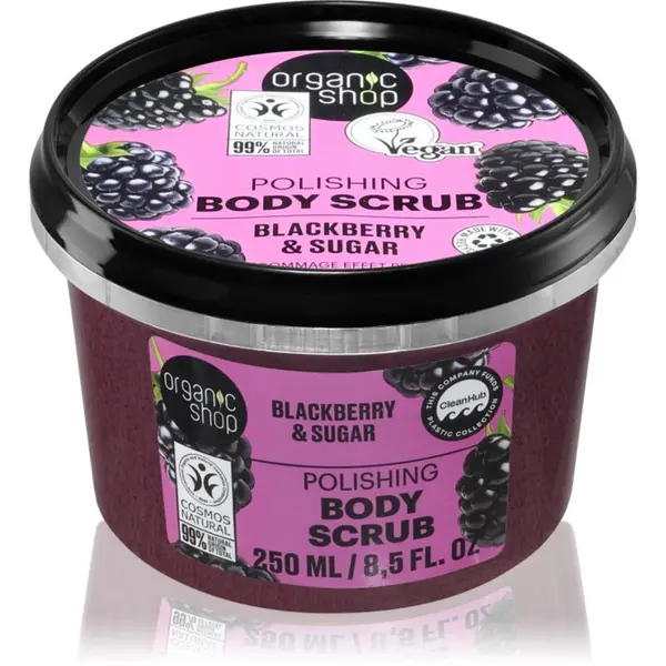 Organic Shop Organic Shop Body Scrub Blackberry & Sugar zaglađujući piling za tijelo 250 ml