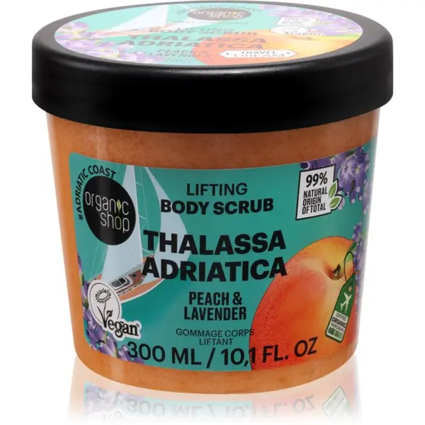 Organic Shop Organic Shop Body Scrub Thalassa Adriatica piling za tijelo s lifting učinkom parfemi Peach & Lavender 300 ml