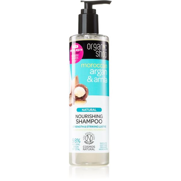 Organic Shop Organic Shop Natural Moroccan Argan & Amla hranjivi šampon za oštećenu i obojenu kosu 280 ml