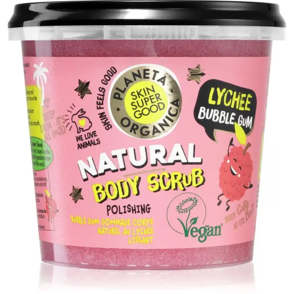 Organic Shop Organic Shop Skin Super Good Lychee Bubble Gum piling za tijelo za nježnu i glatku kožu 360 ml