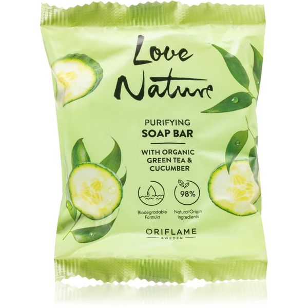 Oriflame Oriflame Love Nature Green Tea & Cucumber sapun s mliječnom kiselinom 75 g
