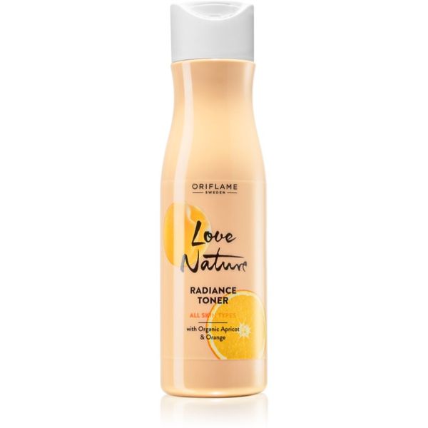 Oriflame Oriflame Love Nature Organic Apricot & Orange posvjetljujuća voda za lice za hidrataciju lica i smanjenje bora 150 ml
