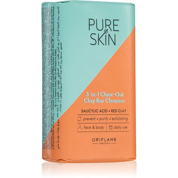 Oriflame Oriflame Pure Skin sapun za čišćenje s glinom za lice i tijelo 75 g