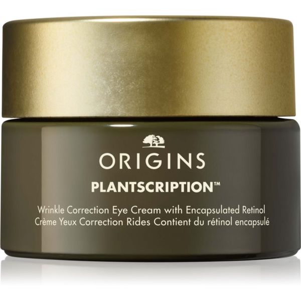 Origins Origins Plantscription™ Wrinkle Correction Eye Cream With Encapsulated Retinol krema za oči za hidrataciju i zaglađivanje s retinolom 15 ml