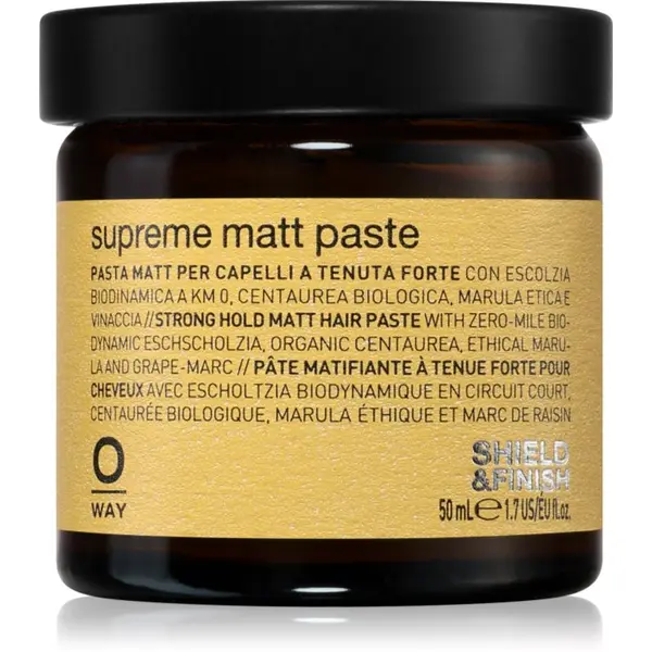 Oway Oway Shield & Finish Supreme Matt Paste matirajuća styling pasta sa srednjim stupnjem učvršćivanja 50 ml