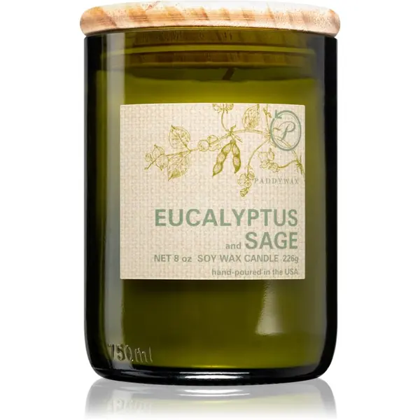 Paddywax Paddywax Eco Green Eucalyptus & Sage mirisna svijeća 226 g