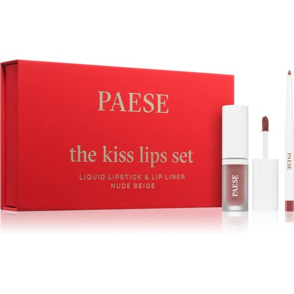 Paese Paese The Kiss Lips Set poklon set 01 Nude Beige nijansa