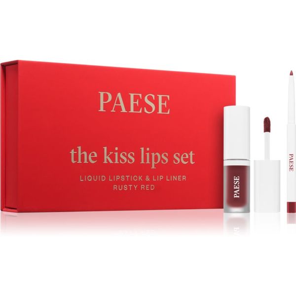 Paese Paese The Kiss Lips Set Rusty Red poklon set 04 Rusty Red nijansa