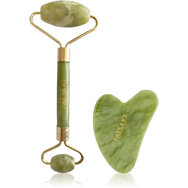 PALSAR7 PALSAR7 Massage Roller and Guasha Green Xiuyan Jade valjak za masažu za lice i pomagalo za masažu