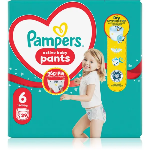 Pampers Pampers Active Baby Pants Size 6 jednokratne pelene-gaćice 13-19 kg 29 kom
