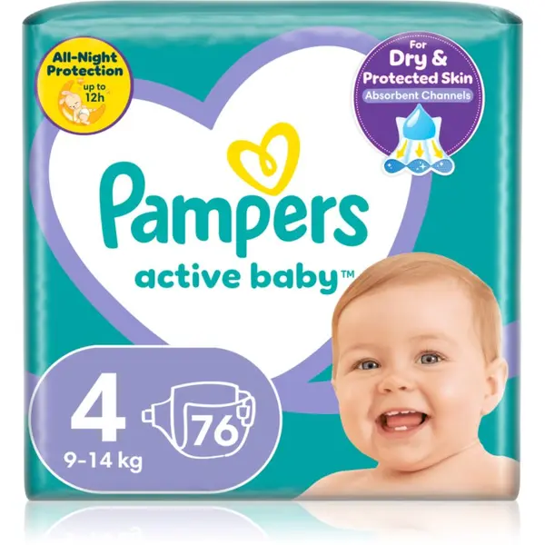 Pampers Pampers Active Baby Size 4 jednokratne pelene 9-14 kg 76 kom