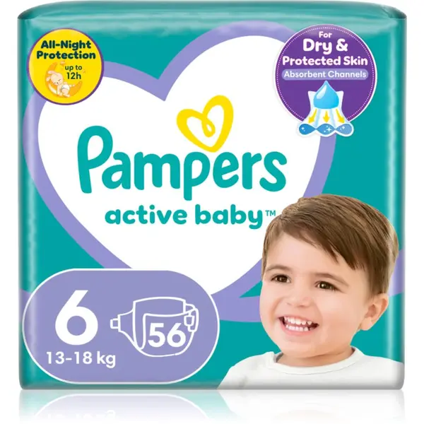 Pampers Pampers Active Baby Size 6 jednokratne pelene 13-18 kg 56 kom