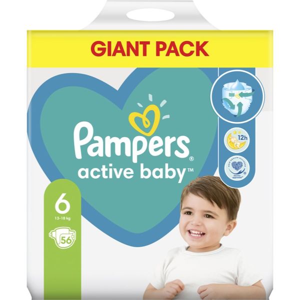 Pampers Pampers Active Baby Size 6 jednokratne pelene 13-18 kg 56 kom