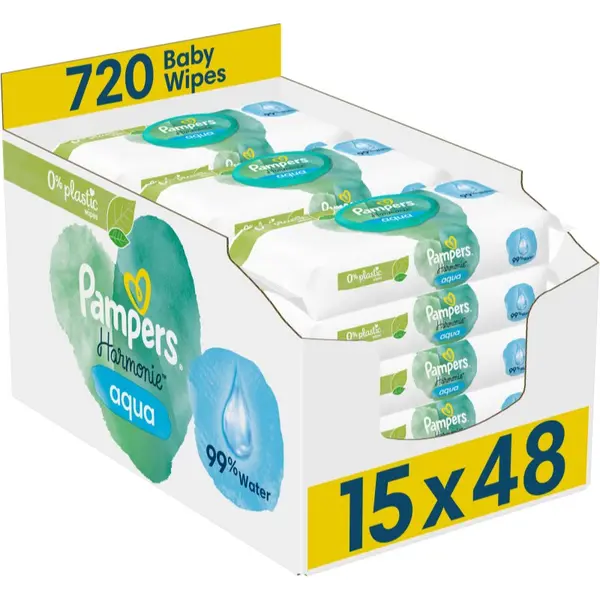 Pampers Pampers Harmonie Aqua vlažne maramice za djecu 15x48 kom