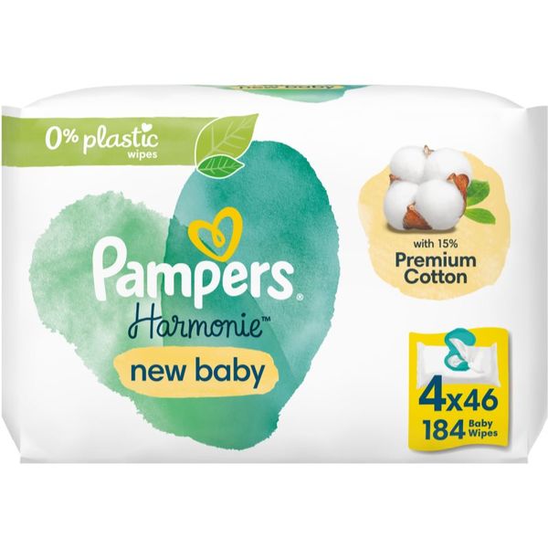 Pampers Pampers Harmonie New Baby vlažne maramice za djecu 4x46 kom