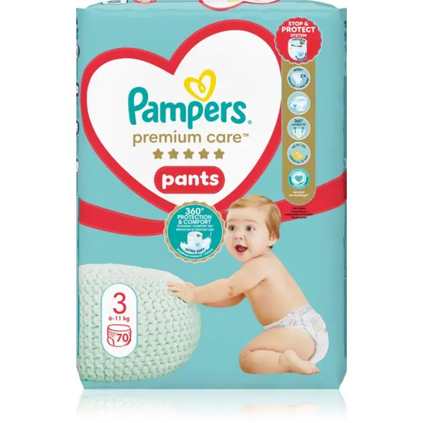 Pampers Pampers Premium Care Pants Size 3 jednokratne pelene-gaćice 6-11 kg 70 kom