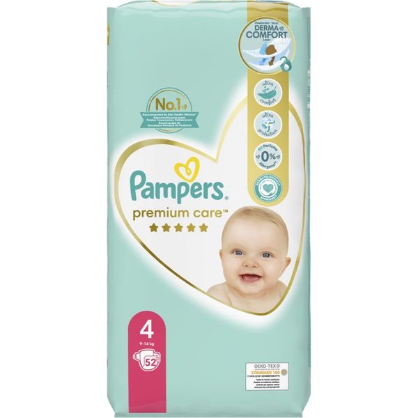Pampers Pampers Premium Care Size 4 jednokratne pelene 9-14 kg 52 kom