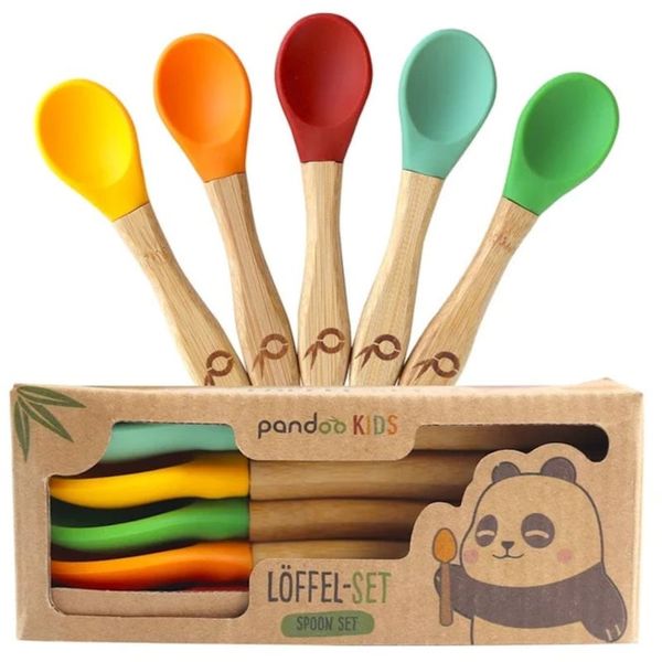 Pandoo Pandoo Bamboo Spoon Set žličica za djecu 5 kom