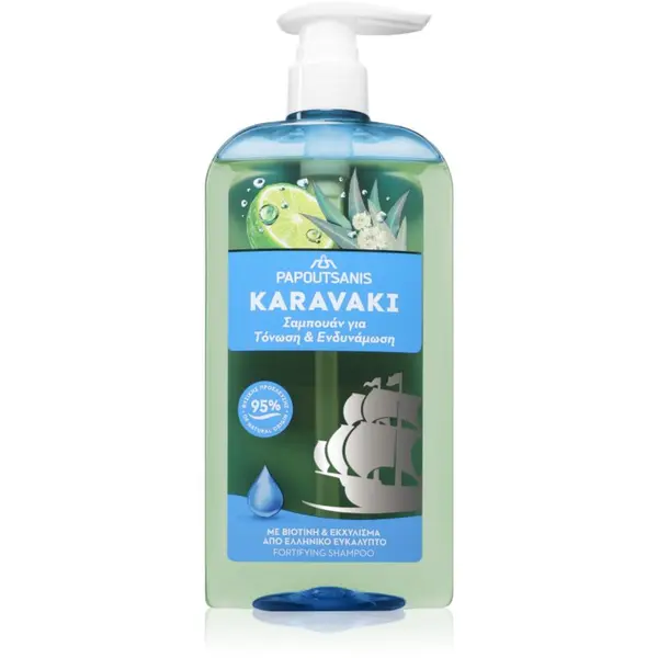 PAPOUTSANIS PAPOUTSANIS Karavaki Tonic & Strength šampon za kosu 600 ml