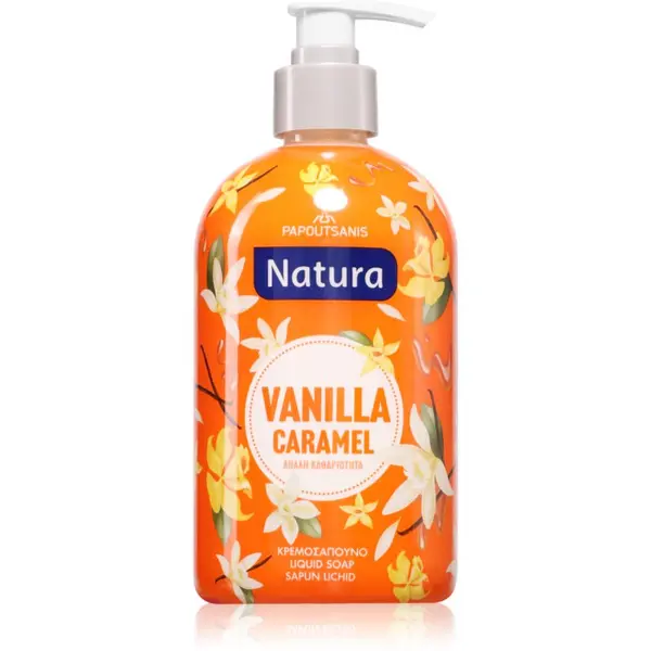 PAPOUTSANIS PAPOUTSANIS Natura Vanilla Caramel tekući sapun 480 ml