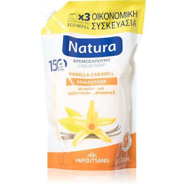 PAPOUTSANIS PAPOUTSANIS Natura Vanilla Caramel tekući sapun zamjensko punjenje 750 ml